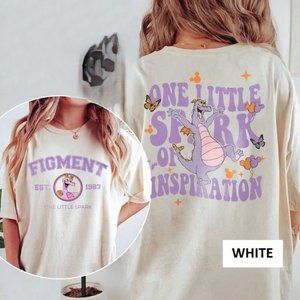 Disney Figment One Little Spark Inspiration 2 Sided Graphic Unisex T-Shirt